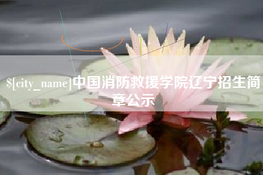 新乡中国消防救援学院辽宁招生简章公示