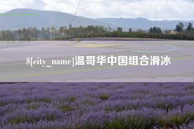 新乡温哥华中国组合滑冰