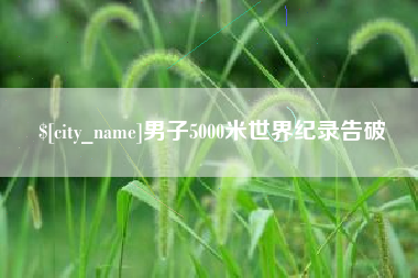 新乡男子5000米世界纪录告破
