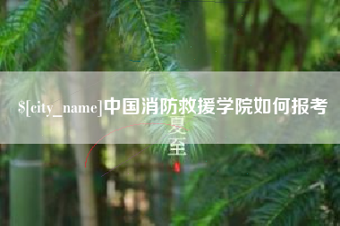 新乡中国消防救援学院如何报考