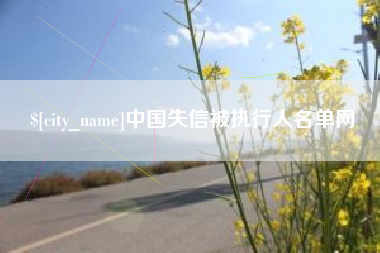 新乡中国失信被执行人名单网