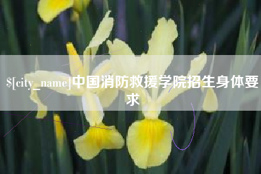 新乡中国消防救援学院招生身体要求