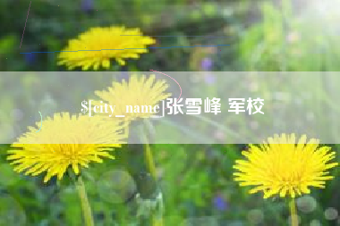 新乡张雪峰 军校