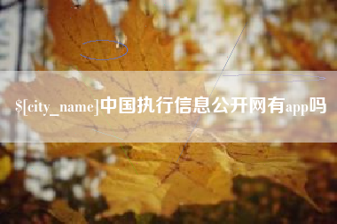 新乡中国执行信息公开网有app吗
