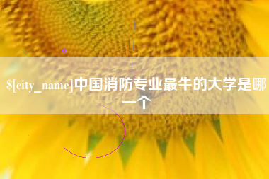 新乡中国消防专业最牛的大学是哪一个