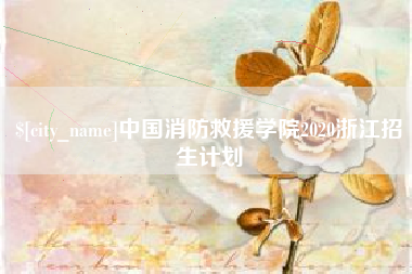 新乡中国消防救援学院2020浙江招生计划
