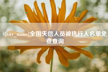 新乡全国失信人员被执行人名单免费查询
