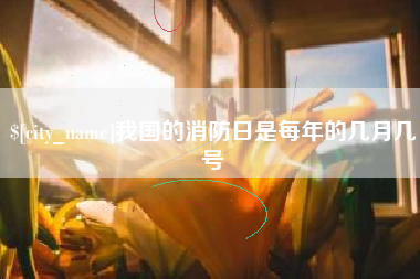 新乡我国的消防日是每年的几月几号