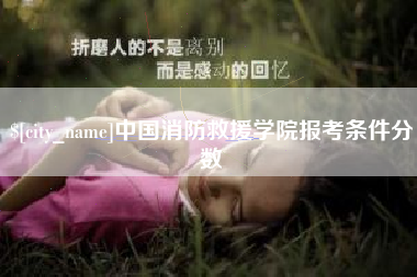 新乡中国消防救援学院报考条件分数