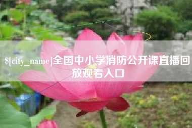 新乡全国中小学消防公开课直播回放观看入口