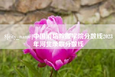 新乡中国消防救援学院分数线2023年河北录取分数线