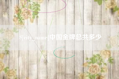 新乡中国金牌总共多少