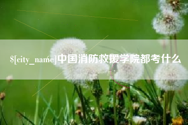 新乡中国消防救援学院都考什么