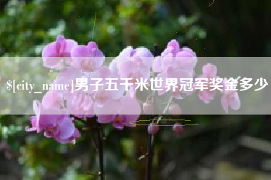 新乡男子五千米世界冠军奖金多少
