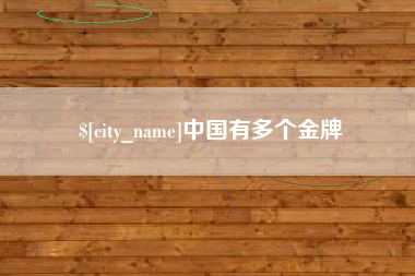 新乡中国有多个金牌