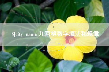 新乡九宫格数字填法和规律