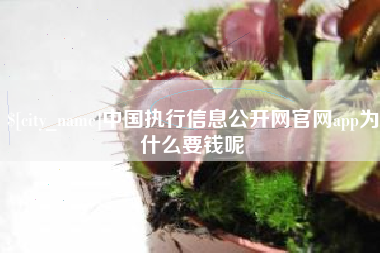 新乡中国执行信息公开网官网app为什么要钱呢