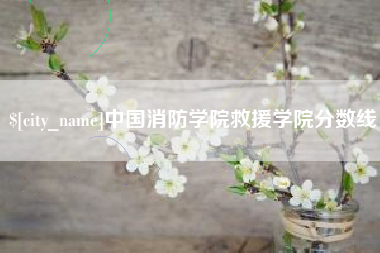 新乡中国消防学院救援学院分数线